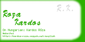roza kardos business card